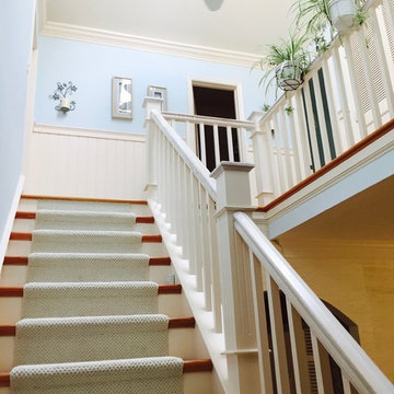 Custom Staircase with carpet runner