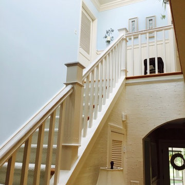 Custom Staircase with Carpet Runner