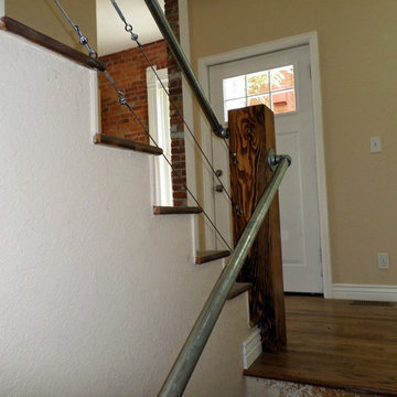 Custom Steel & Cable Railing Staircase