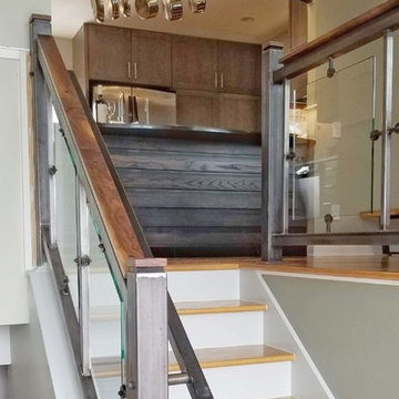 Custom Steel and Glass Stair Rail