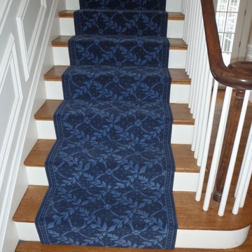 Custom Trellis Carpet on Stairs