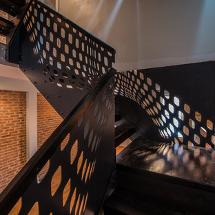 Inspiration for a contemporary wooden open staircase remodel in Baltimore