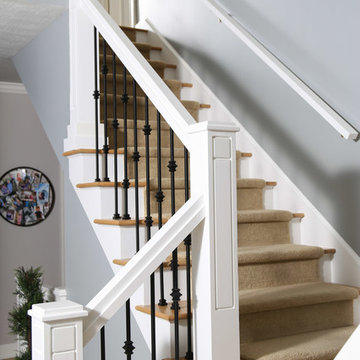 Custom white staircase