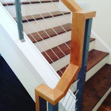 Custom Wood & Cable Handrail