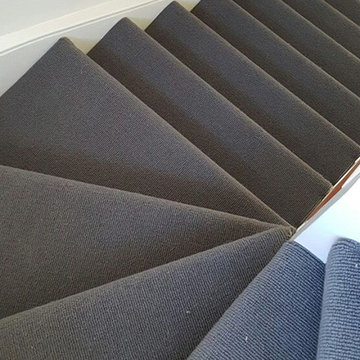 Dark Navy Carpet Runner to Stairs
