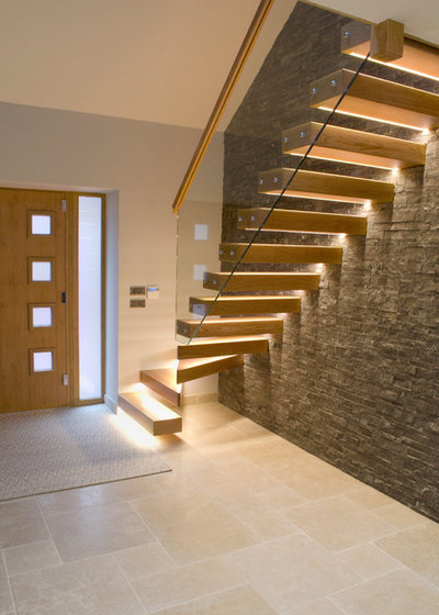 Contemporary Staircase by Quorn Stone