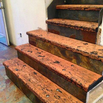 Distressed Hardwood Staircase, Highlands Ranch