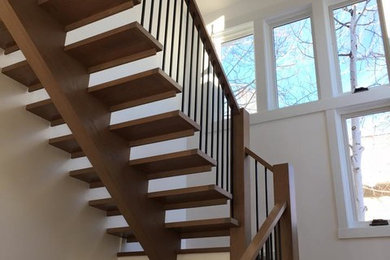 Inspiration for a contemporary staircase remodel in Denver