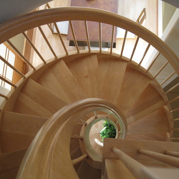 Double helix spiral stair