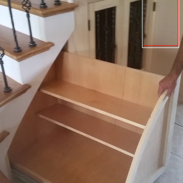 Draw storage, under staircase