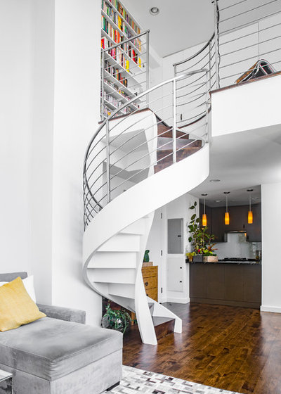 Contemporary Staircase by James Wagman Architect, LLC