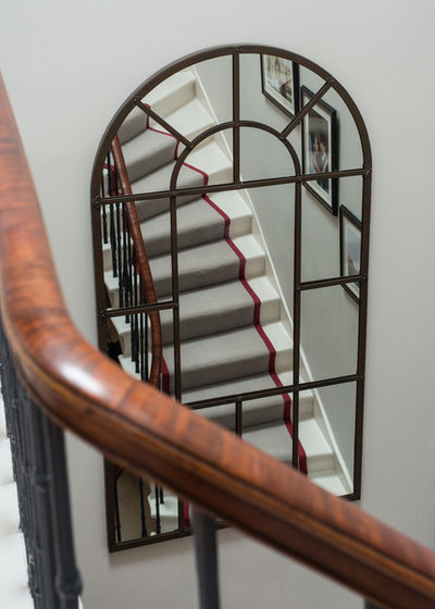 Transitional Staircase by Lally Walford Interiors