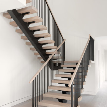 Warm Modern Open Staircase