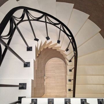 Elegant white staircase