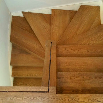 Engineerd Oak Floor Installation and Stair cladding Notting Hill, London