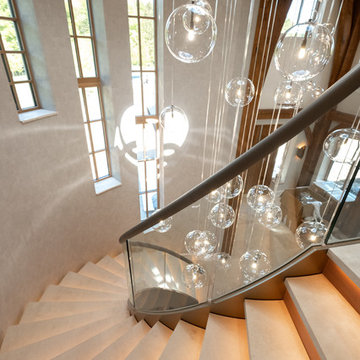 Entrance feature helical staircase