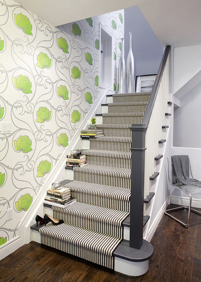 Contemporary Staircase by Leslie Goodwin Photography