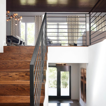 Entry Stairs with Bespoke Iron Railings
