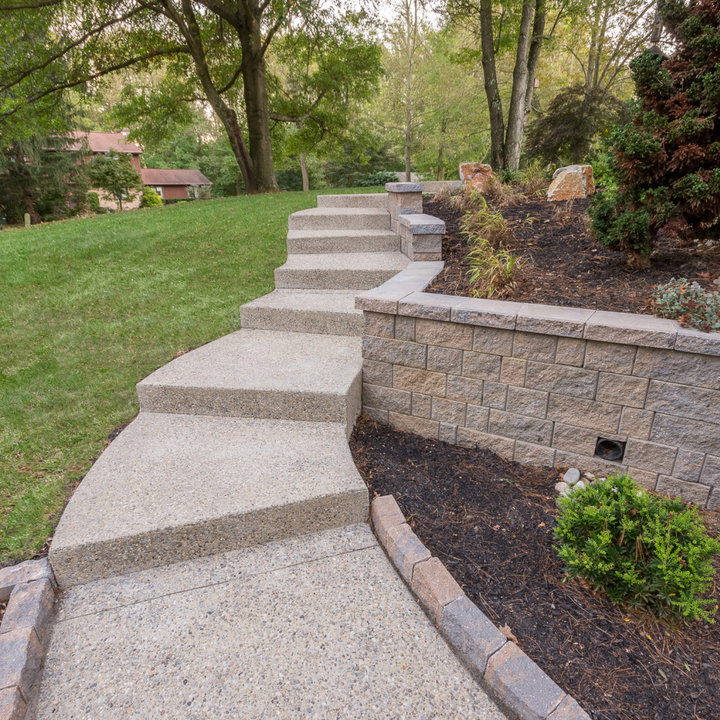 Exposed Aggregate Concrete Steps Photos & Ideas Houzz