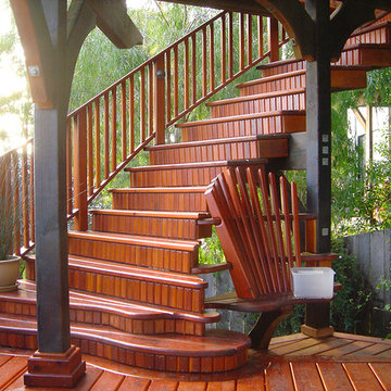 Exterior Stairs and Wood Railing