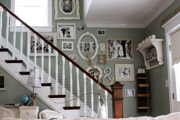 Shabby-chic Style Staircase by Kasey Buick