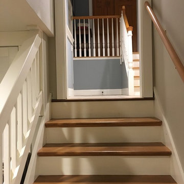 Farmhouse basement staircase