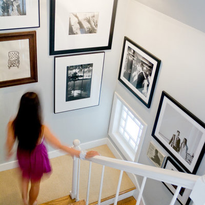 Elegant staircase photo in Portland Maine