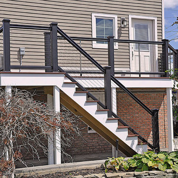 Fire Island Ave cable railing and deck