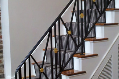 Inspiration for a timeless staircase remodel in Charlotte