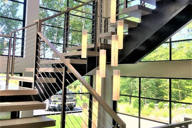 Inspiration for a contemporary staircase remodel