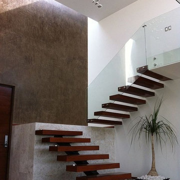 Floating Hardwood Stairs