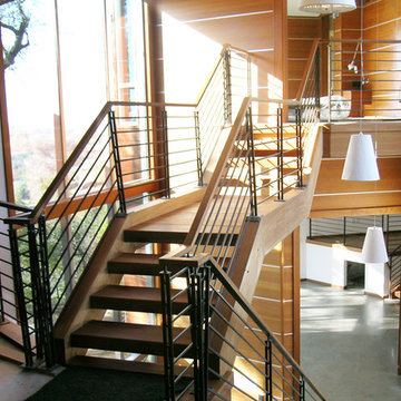 Floating Reclaimed Teak Stairs