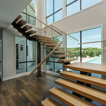 Floating Staircase to Lower Level