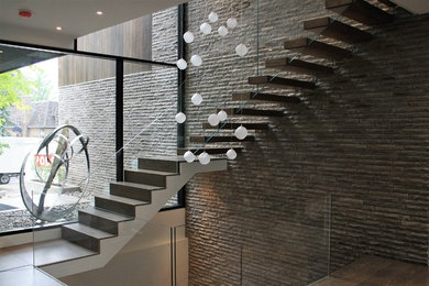 Inspiration for a modern staircase in Chicago.