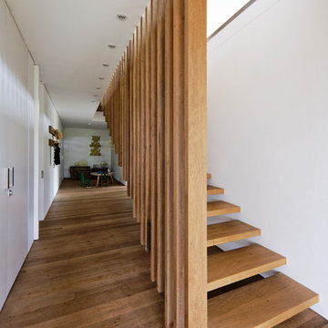 Floating timber staircase - Avoca Weekender - Avoca Beach House at Avoca Beach