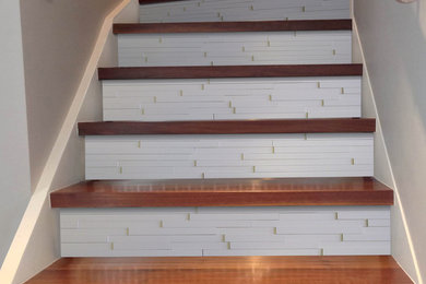 Inspiration for a transitional staircase remodel in Los Angeles