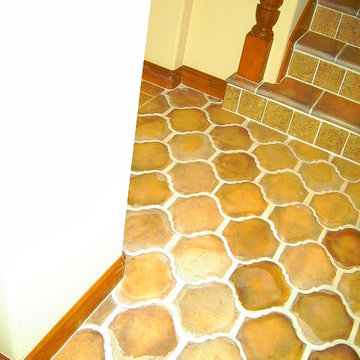 Flor de Liz Mexican Saltillo Tile Floor Design