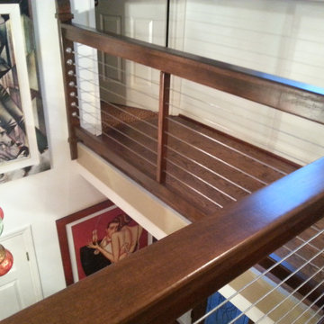 Ford and Cristi Smith Steel Cable railing with hard Maple posts.