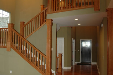Inspiration for a craftsman staircase remodel in Chicago