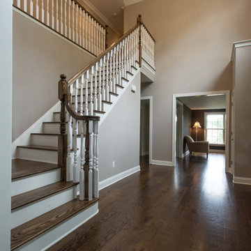 Foyer and Custom Oak Stairs