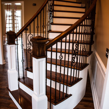 Foyer Painting | Staircase Staining | Naperville Remodeling Contractor Lotz
