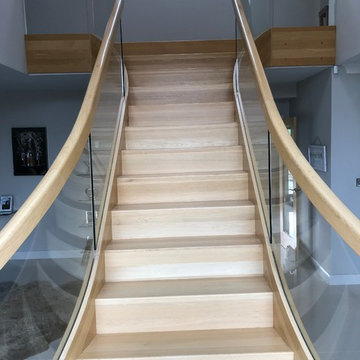 Free Standing Central Oak Staircase