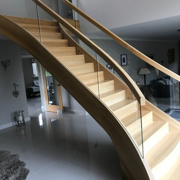 Free Standing Central Oak Staircase