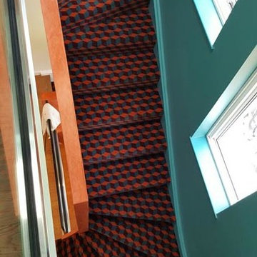 Funky Carpet Installation to Stairs