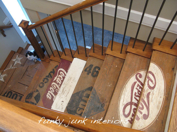 Eclectic Staircase by Funky Junk Interiors