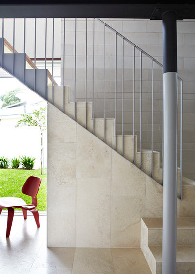 Contemporary Staircase by Austral Masonry