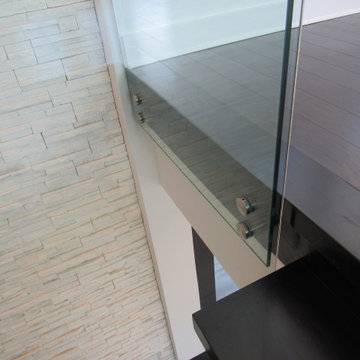Glass Panel & White Oak Stair