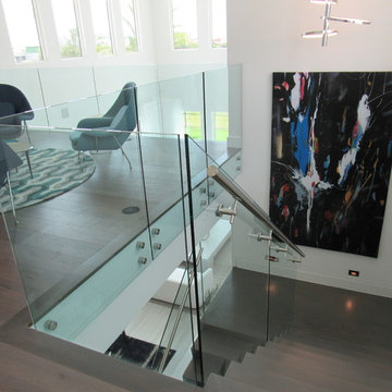 Glass Panel Modern Stair Project
