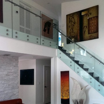 Glass Railings in Modern Miami Home