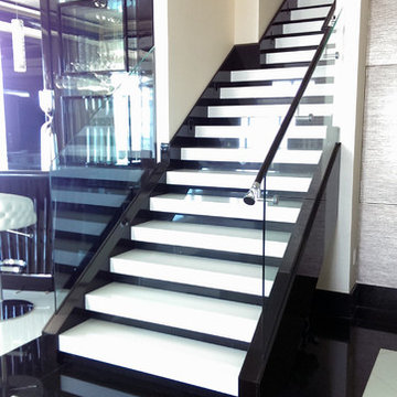 Glass Railings - Main Stair